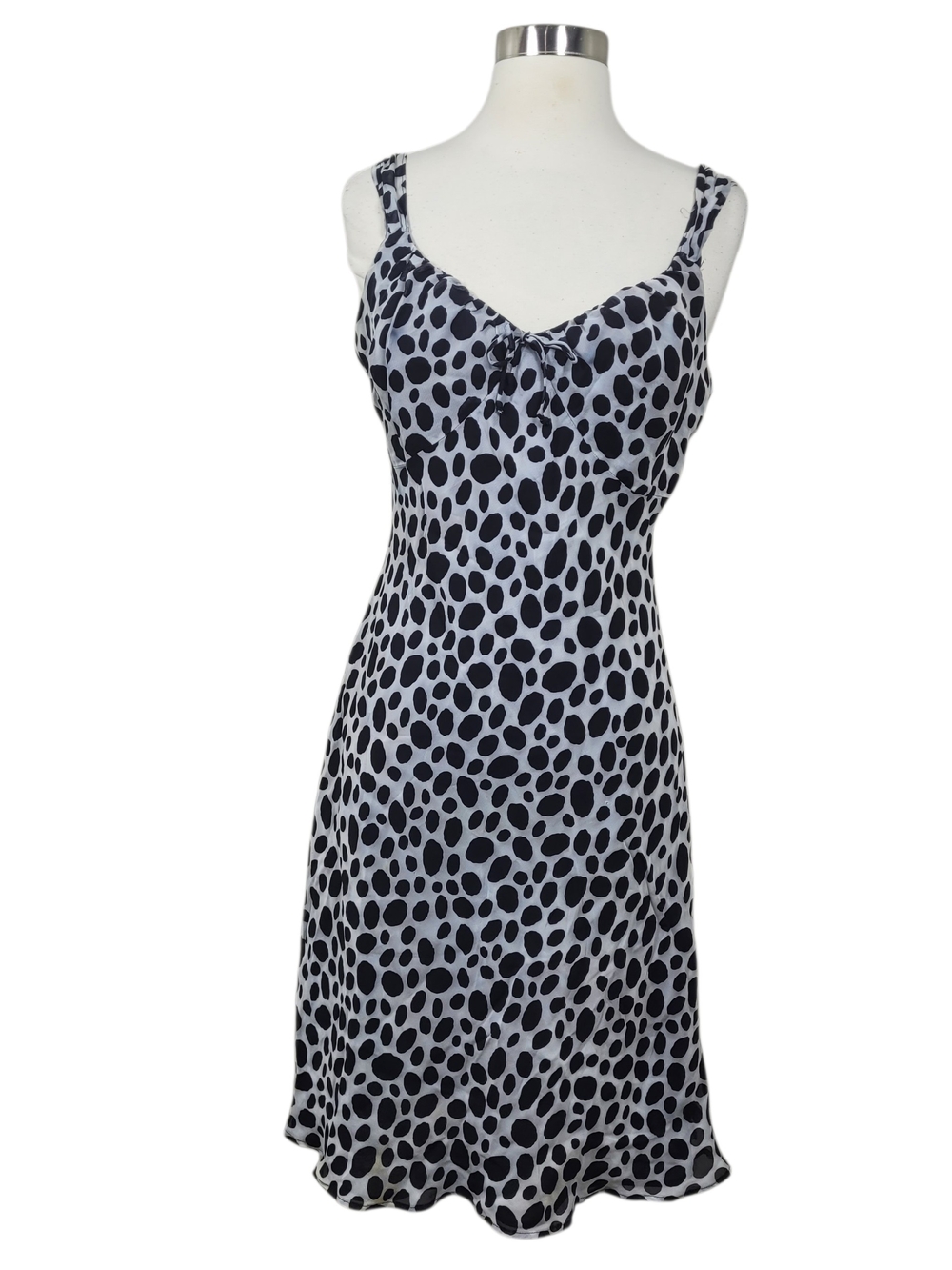 Vintage Lily Y2K Spotted Dalmatian Milkmaid Slip Dress Size Medium